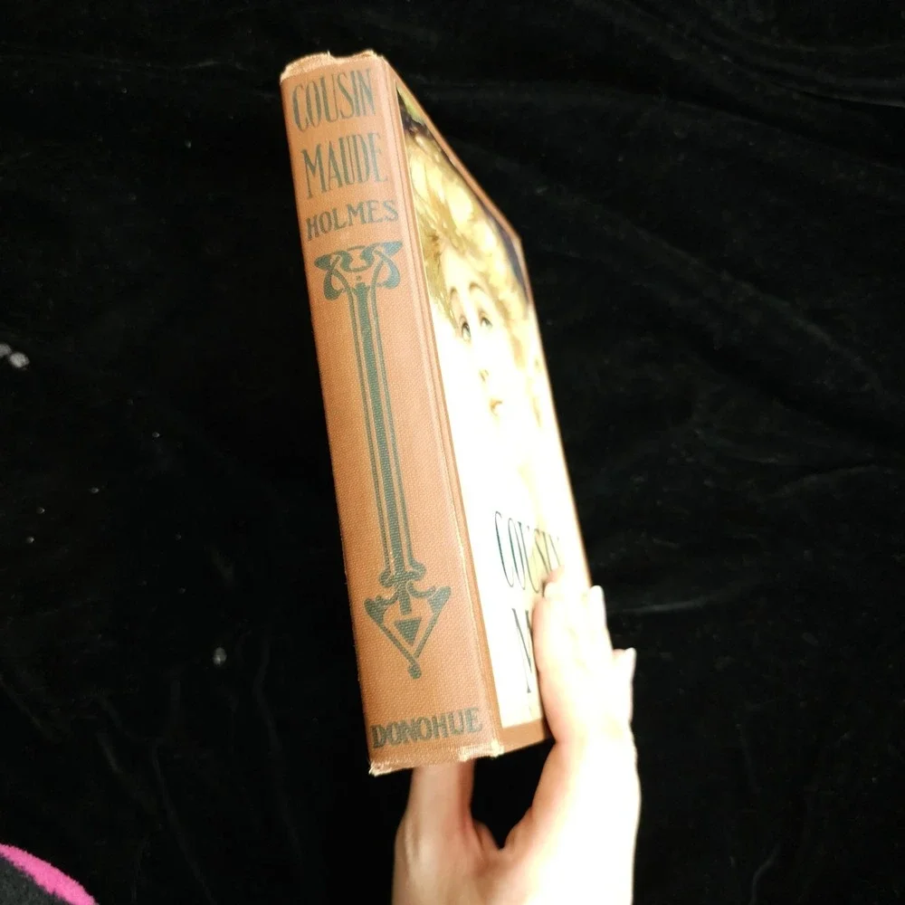 Cousin Maude Antique Book W Beautiful Lady Cover Antiquarian Novel Mary J Holmes